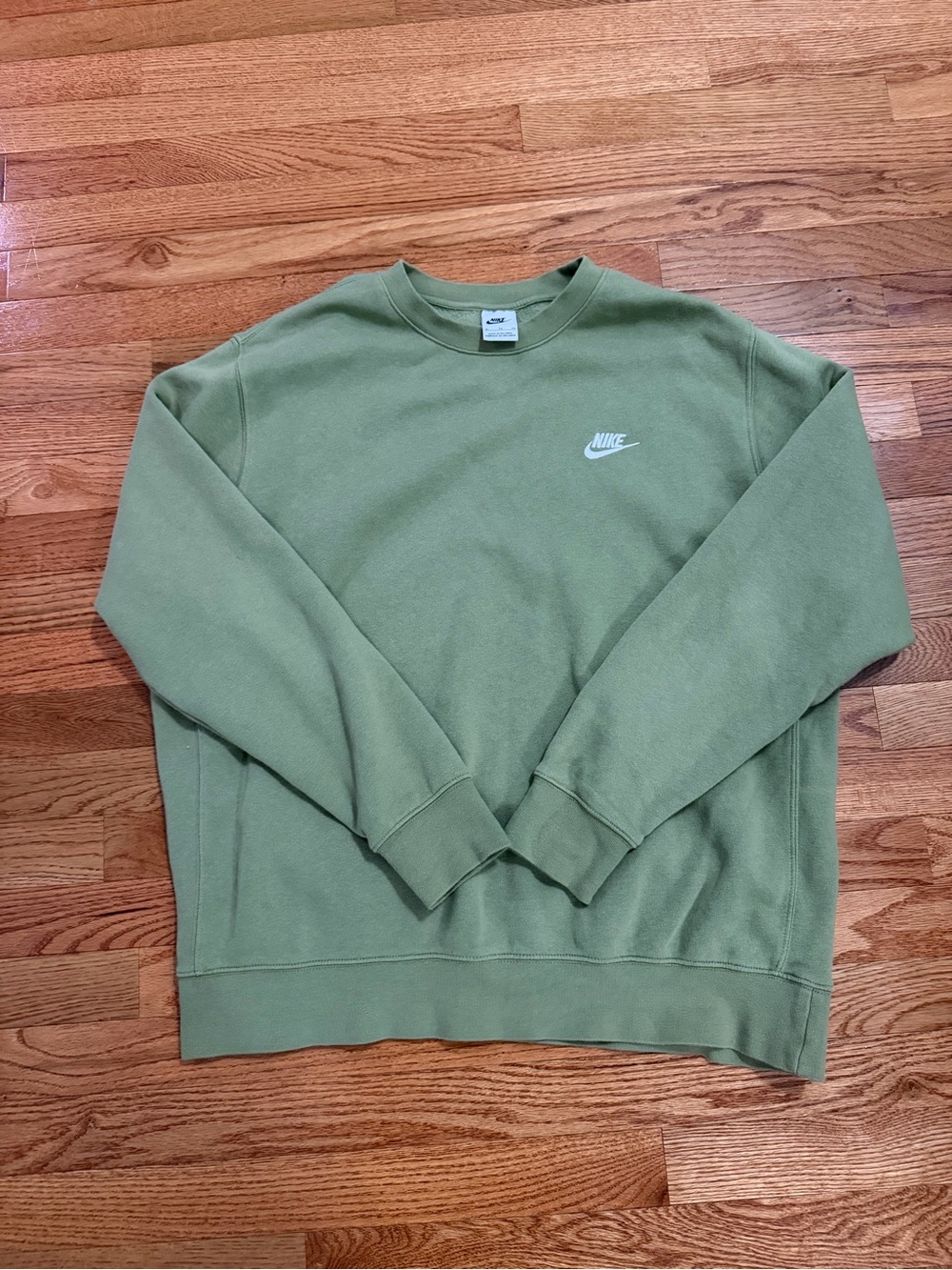 Nike  fleece crewneck sweater green mens size XL